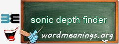 WordMeaning blackboard for sonic depth finder